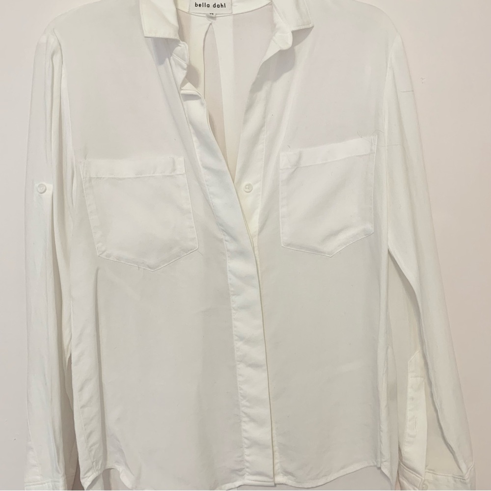 Bella Dahl Split Back Button Down - White - image 7